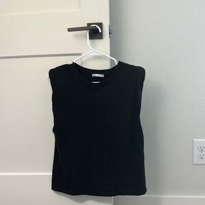 Zara Black Sleeveless Muscle Tee
